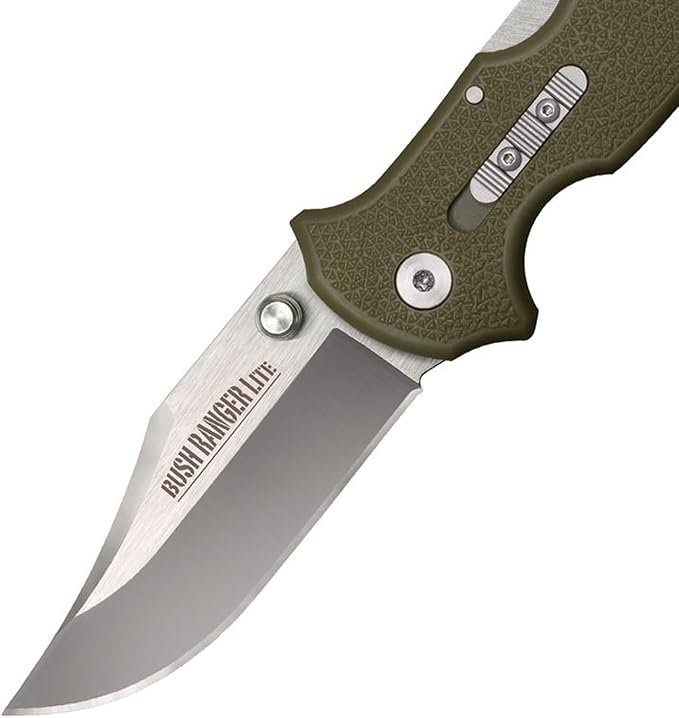 Cold Steel Bush Ranger Lite 3.5" 8Cr13MoV Razor-Sharp Blade 4.875" GFN Easy-To-Grip Handle Everyday Carry Hunting Folding Knife w/Rocker Lock