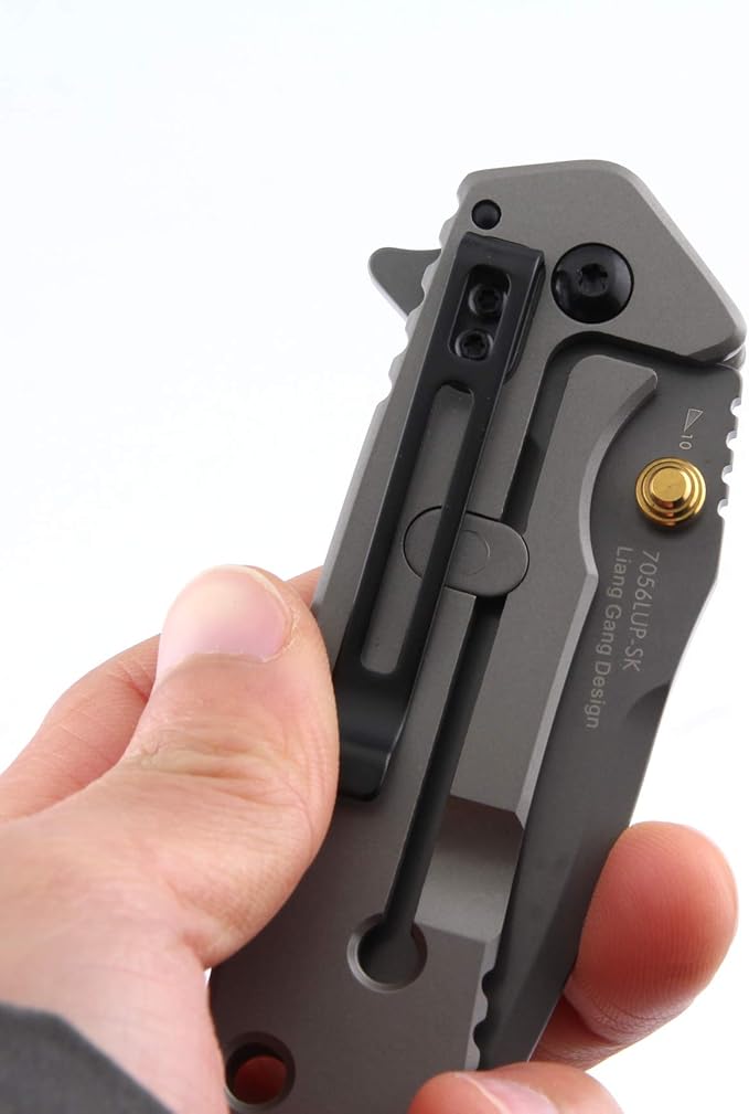 Sanrenmu 7056LUC Line Lock 8Cr14Mov Blade 3Cr14N Handle Folding Knife