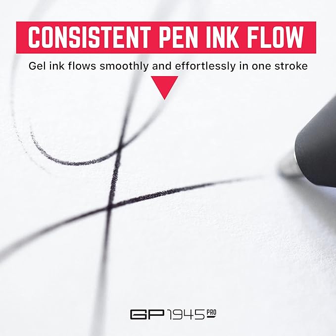 GPCA - GP22 Ink Refill Cartridges for Gel Pens, Designed for Gel Pens Medium Point Size, 3-Pack Pen Refills, Use with GP 1945 Pens and Short Pens, Black