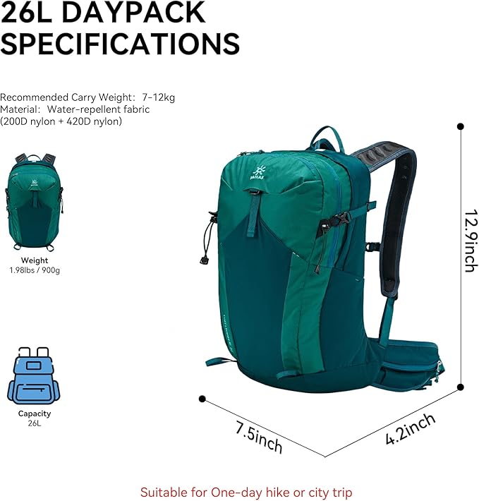 KAILAS Hurricane 20L 26L Hiking Backpack Lightweight Trekking Daypack Small Backpacks for Traveling Camping Outdoor