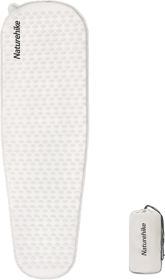 Naturehike Ultralight Self Inflating Insulated Sleeping Pad, 1.4in Lightweight Rectangular/Mummy Sleeping Mat for Camping Backpacking Hiking Traveling, ISPO Award Winner 2024