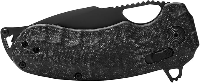 SOG Kiku Quick-Opening Sharp Ambidextrous Pocket Folding Knives with Linen Micarta Handle | CTS XHP Steel, XR Lock