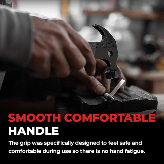 Magpie Hammer Multitool, 19 in 1 Essential Heavy-Duty Multipurpose Tool, Camping Accessories Survival Gear, Birthday Gift for Him Men Husband Son