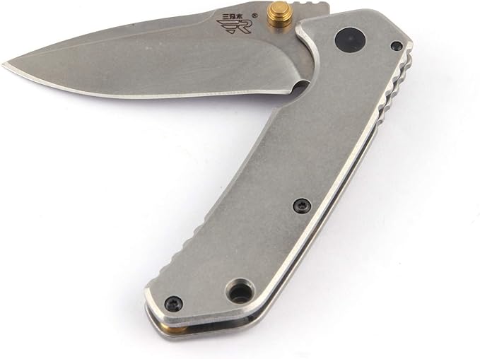 Sanrenmu 7056LUC Line Lock 8Cr14Mov Blade 3Cr14N Handle Folding Knife