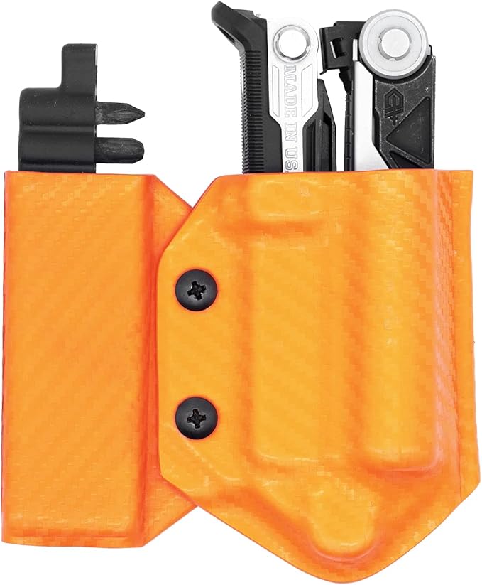 Clip & Carry Kydex Multitool Sheath for Gerber Center-Drive w/Optional Bit Sidecar Holder ~ Made in USA (Multi-Tool & Bits not Included) Multi Tool Holster