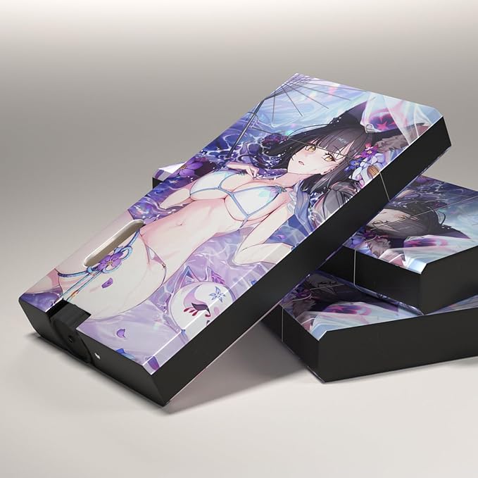 Anime Girl Windproof Butane Jet Torch Lighter,Funny Cool Lighters,Adjustable Jet Flame Torch,Refillable,Grill BBQ Candle Camping(Without Gas)