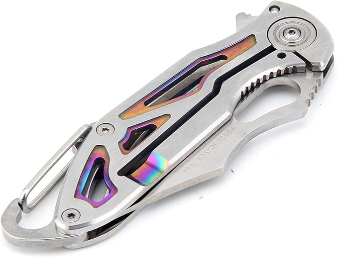 Sanrenmu 7033 Frame Lock Pocket Hunting Folding Knife Stainless Steel Blade Handle