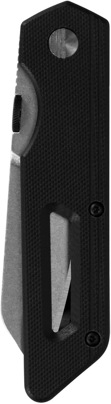 Kershaw Mixtape Pocketknife; 3.1 Inch 8Cr13MoV Stonewashed Stainless Steel Reverse Tanto Blade, Glass Filled Nylon Handle, Manual Opening, Liner Lock and Thumb Disk (2050), Black, Normal