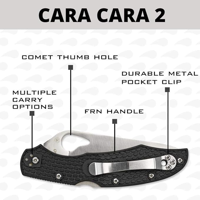 Spyderco Byrd Lightweight Knife with Stainless Steel Blade and High Performance FRN Handle
