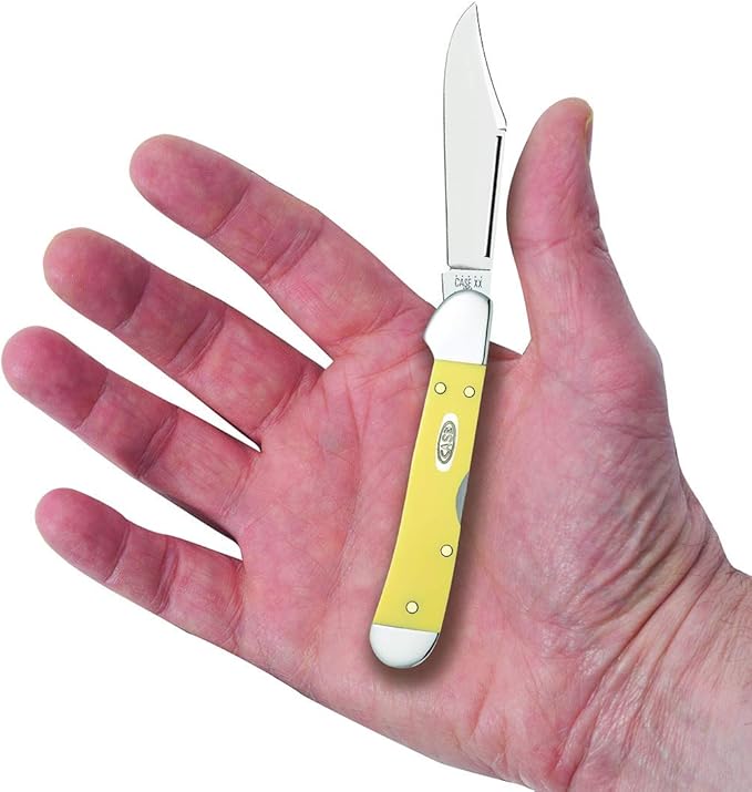 Case WR XX Pocket Knife Mini Copperlock Yellow Synthetic Cv Item #30116 - (31749L Cv) - Length Closed: 3 5/8 Inches