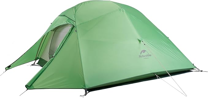 Naturehike Cloud-Up 3 Person Lightweight Backpacking Tent with Footprint - 3 Season Free Standing Dome Camping Hiking Waterproof Backpack Tents