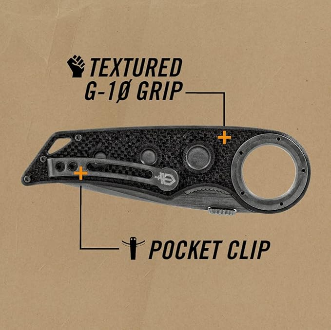 Gerber Gear Remix Folding Knife - 3" Partially Serrated Edge Pocket Knife - EDC Gear and Equipment - Black