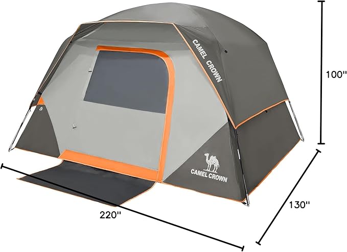 CAMEL CROWN Tents for Camping 4/6 Person Tent Waterproof Easy Setup Backpacking Tents