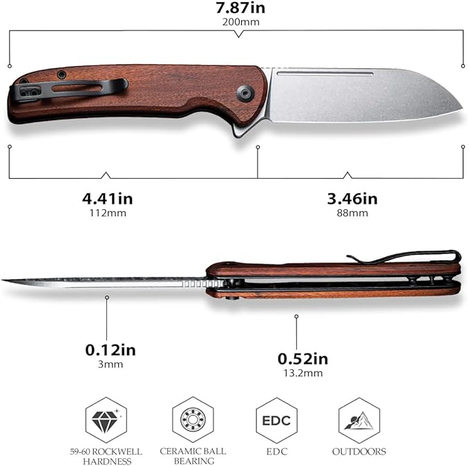 Civivi C20022-3 Chevalier Cuibourtia Wood Handle