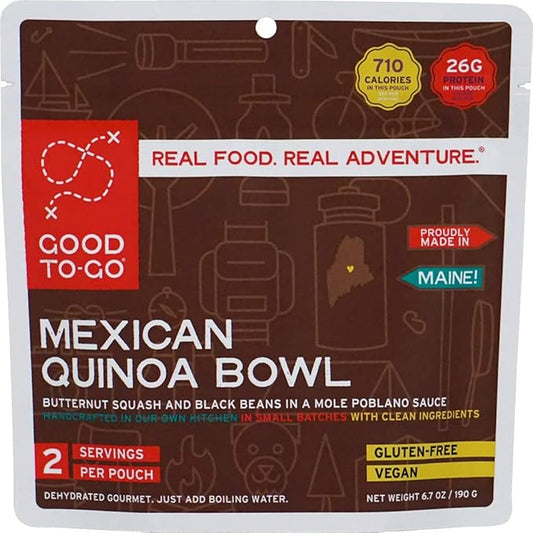 GOOD TO-GO Mexican Quinoa Bowl | Camping Food, Backpacking Food | Just Add Water Meals, Backpacking Meals | Dehydrated Meals Taste Better Than Freeze Dried Meals