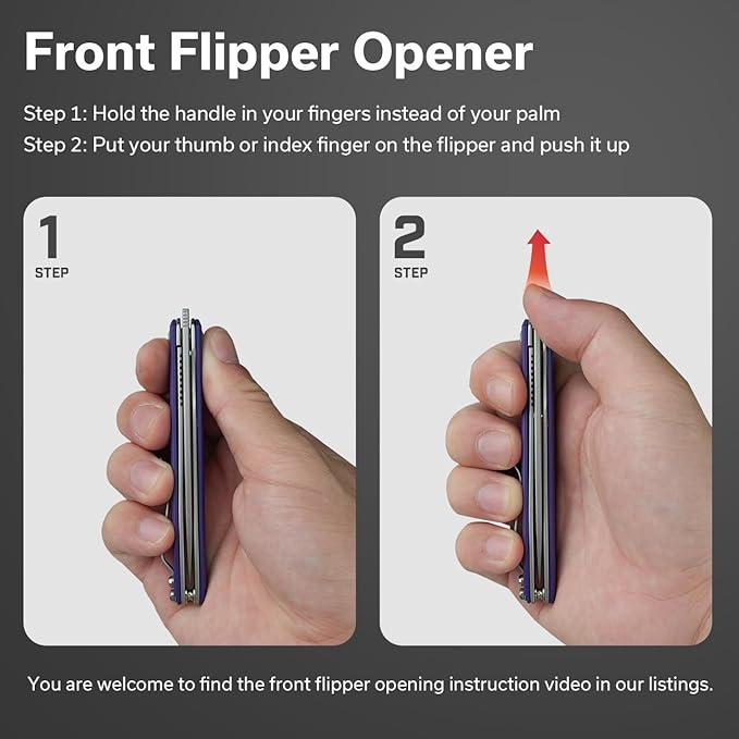 SENCUT Small Pocket Knife for Men, Front Flipper knife for EDC, Jubil Folding Knives with 2.95 inches D2 blade, G10 Handle with Liner Lock, Slim Gentleman’s knives for Gift (Purple)