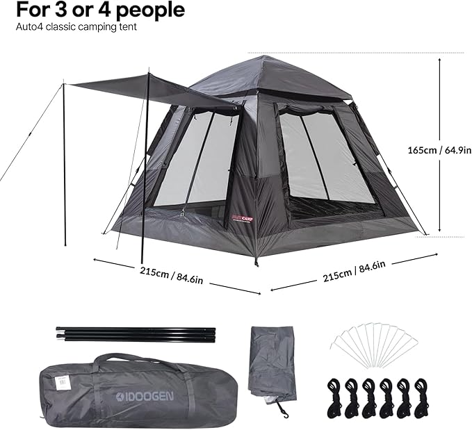 Instant Tents for Camping, 2-3 Person Pop Up Camping Tent, 60s Easy Setup Waterproof Dome Tent for Camping Beach Outdoor Travel