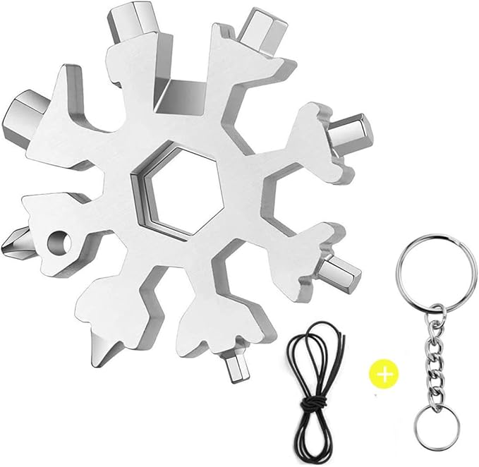 Mens Stocking Stuffers, 18 in 1 Snowflake Multitool, Stocking Stuffers for Adults, Christmas Gifts for Men,Birthday Gifts for Men Husband, Gadgets Gifts for Women, Snowflake Multi-Tool,Mens Gifts
