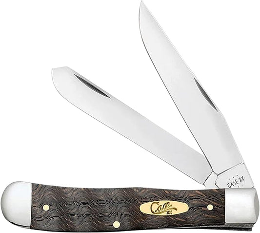 Case Cutlery CA14000: Trapper Black Curly Oak