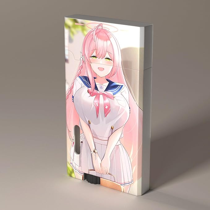 Pink Anime Girl Windproof Butane Jet Torch Lighter,Funny Cool Lighters,Adjustable Jet Flame Torch,Refillable,Grill BBQ Candle Camping(Without Gas)