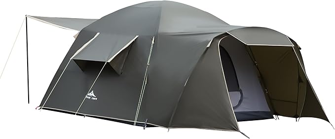 Family Camping Tent - 6-Person Spacious Design, 3000mm Waterproof, Suitable for Road Trips/Backyards/Extended Camping Adventures in All Scenarios