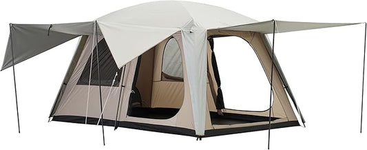 Vidalido 4-6 Person Camping Tent with 3 Door 2 Room Large Family Cabin Tents, Double Layer Waterproof Portable Glamping Tent, Big Tents for Outdoor Camping Hiking and Backpacking