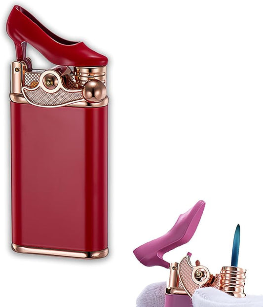 Cute Pretty Lighter Butane, Soft Flame Lighter Fashion Nice Lighter, Unique for Women Candles Gift Camping BBQ (No Butane Fule) (28#)