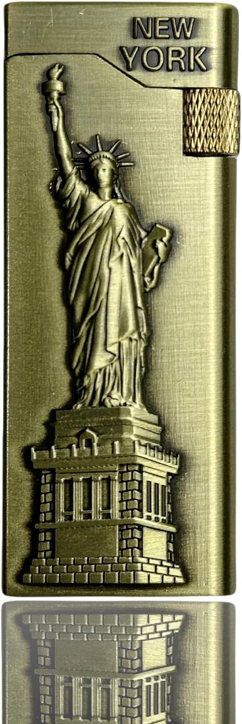 Cool Jet Torch Lighter Fun Refillable Butane Lighter Adjustable Windproof Unique Gifts for Men/Women,Fireplace Candle Camping BBQ (without Butane Gas) (04)