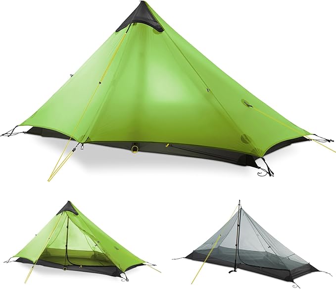 LANSHAN Ultralight Tent 3-Season Backpacking Tent for 1-Person or 2-Person Camping, Trekking, Kayaking, Climbing, Hiking