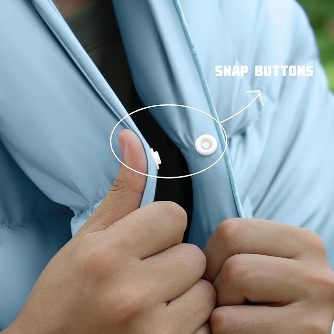 Down Camping Blanket,Puffy Down Blanket Packable Lightweight Down Throw Quilt Water-Resistant Outdoor Travel Blanket for Camping,Hiking,Stadium,Picnic,Car 50x77''Blue