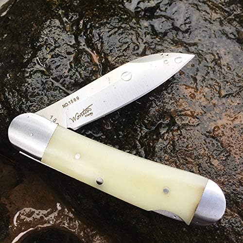 Watchman 1503BN Cowfish VG10 Blade Knife Bone Grips Lockback Pocket Knife …