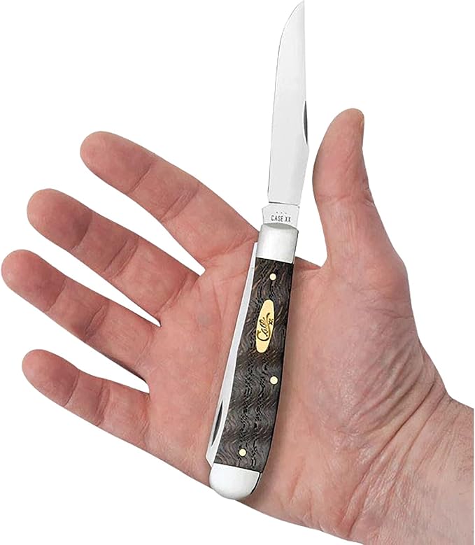 Case Cutlery CA14000: Trapper Black Curly Oak