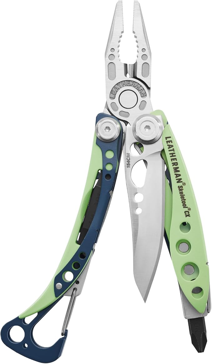 LEATHERMAN, Skeletool CX, 7-in-1 Lightweight, Minimalist Multi-Tool for Everyday Carry (EDC), Home, Garden & Outdoors, Verdant Green