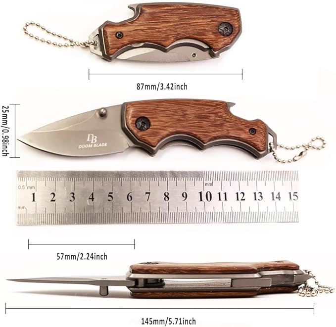 DOOM BLADE Portable Mini Folding Pocket Knife Safe Knives Outdoor Hunting Tactical EDC Survival Self Defense Tools