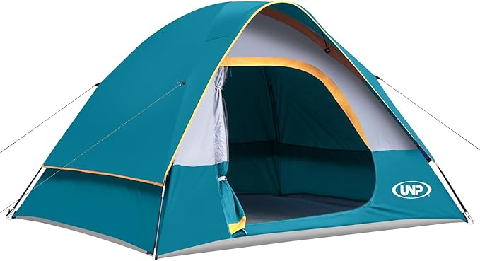 Camping Tent 4 Person, Waterproof Windproof Tent with Rainfly Easy Set up-Portable Dome Tents for Camping