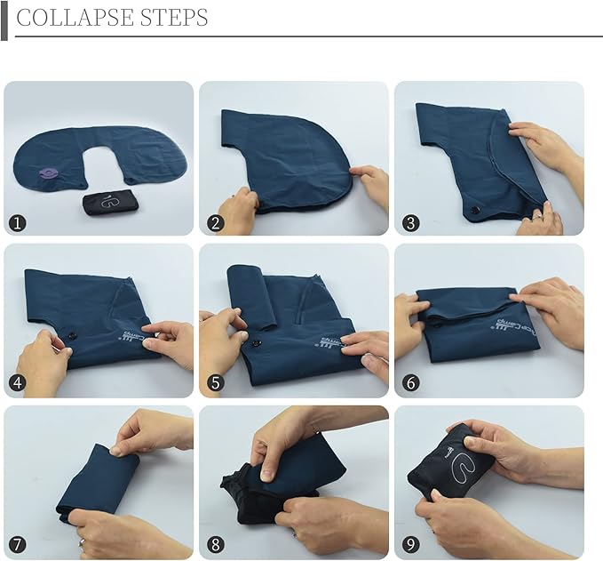 AceCamp Inflatable Air Pillow-Comfortable, Lightweight, Compact, Portable, and Perfect for Backpacking, Car Camping, and Even Airplane Travel (Blue-u)