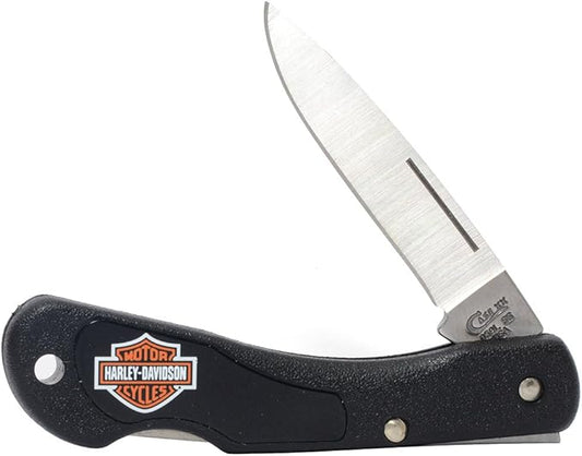 Case WR XX Pocket Knife Harley-Davidson Black Synthetic Mini Blackhorn Item #52177 - (Lt1059L SS) - Length Closed: 3 1/8 Inches
