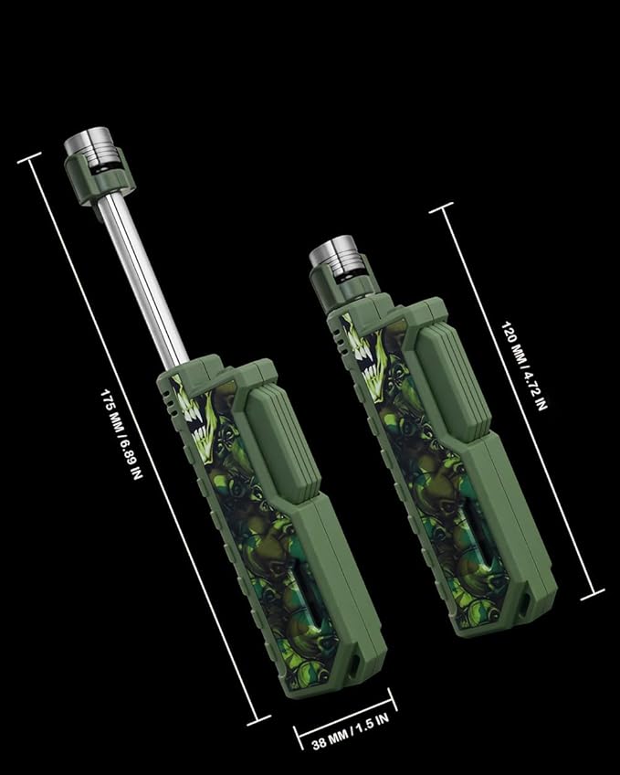 Butane Lighter Long Neck Flame Adjustable Lighter Refillable Multipurpose Windproof Lighters with Safety Lock and Visible Gas Window Lighter for Candle Fireplace Kitchen Camping Outdoor (Camouflage)