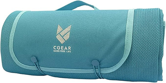 CGEAR Sandlite – Patented Sand-Free Beach Mat – Multi Use Outdoor Camping Mat, Picnic Blanket, Exercise Stretching Mat – Rollup Compact – Great for Families