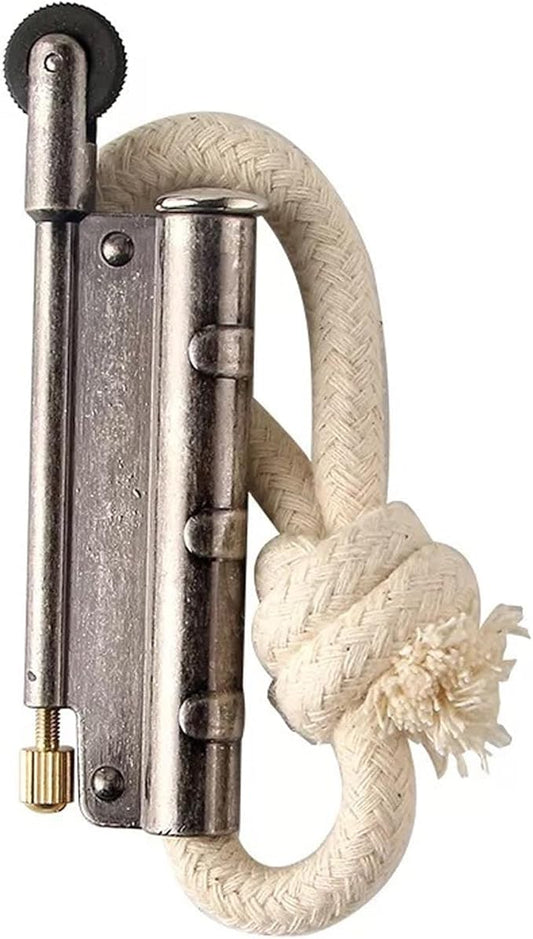 Vintage Metal Trench Lighter, Antique Windproof Rope Lighters, Portable Survival Shepherds Lighter Outdoor Camping (Silver)