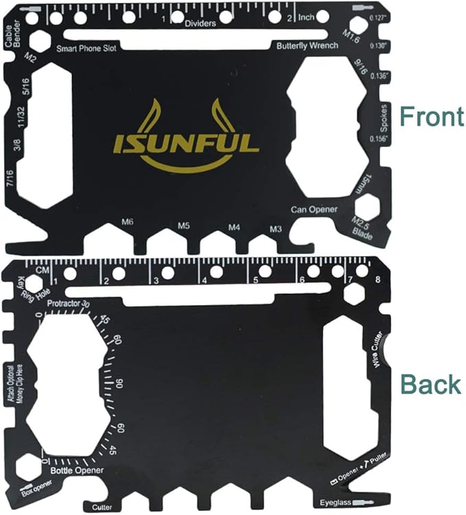 Credit Card Survival Tool Multipurpose Function Beer Bottle Opener Portable Wallet Size Pocket Multitool (2pcs)