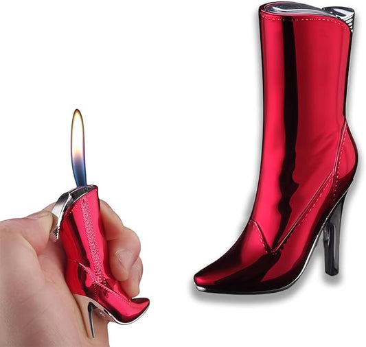 Cute Pretty Lighter Butane, Soft Flame Lighter Fashion Nice Lighter, Unique for Women Candles Gift Camping BBQ (No Butane Fule) (09#)