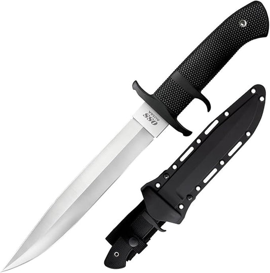 COLD STEEL OSS 8.25" Japanese AUS8A Clip Point Blade 5.125" Kray-Ex Handle Tactical Outdoor Hunting Fixed Blade Knife w/Secure-Ex Sheath