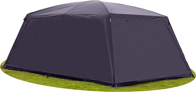 KTT Extra Large Tent 10-12-14 Person(B),Family Cabin Tents,2 Rooms,3 Doors and 3 Windows with Mesh,Straight Wall,Waterproof,Double Layer,Big Tent for Outdoor,Picnic,Camping,Family Gathering