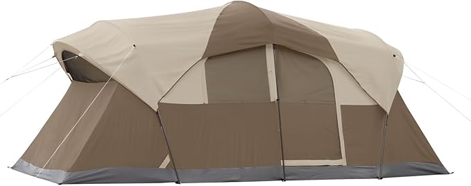 Coleman WeatherMaster 10-Person Tent with Rainfly & Room Divider, Spacious Weatherproof Family Tent with Carry Bag