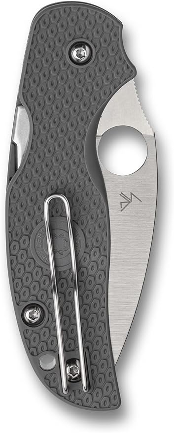Spyderco Knives Sage 5 Lightweight Compression Lock C123PGY Gray FRN Maxamet Steel Pocket Knife