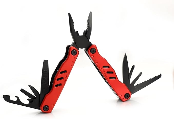 All In One Tool 13-in-1 Multitool Needle Nose Plier, Stripper, Wire Cutter,Bottle Opener,Can Lifter,Trumpet Screwdriver,Cross Screwdriver,Saw Blade For Outdoor, Survival, Camping, Hunting and Hiking