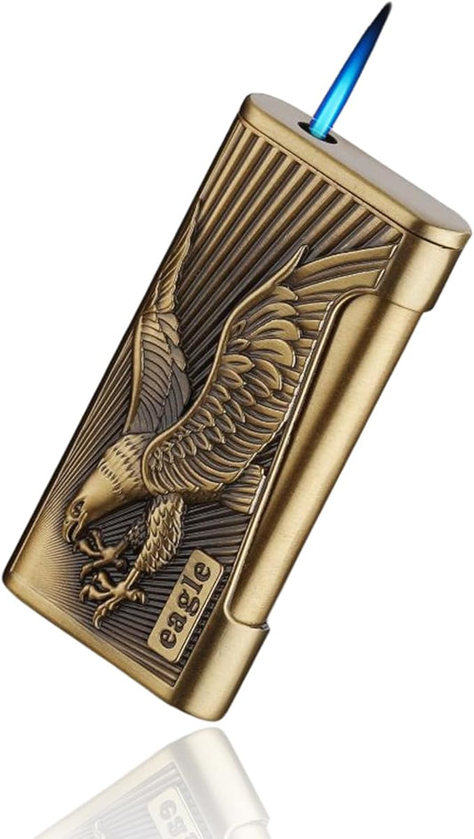 Cool Jet Eagle Torch Lighter Fun Refillable Butane Lighter Adjustable Windproof Unique Gifts for Men/Women,Fireplace Candle Camping BBQ (Without Butane Gas) (10)