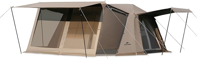 Naturehike Village Camping Tent,4/6/8 Person Tents for Camping, 60S Easy Setup Instant Tent for Family Camping, Car Camping