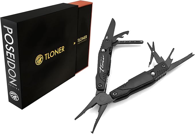 POSEIDON Series 15-P Multitool Fishing Pliers with Premium Saw Wire Nozzle, Saw，juvenile fish ruler，fishing line cutter